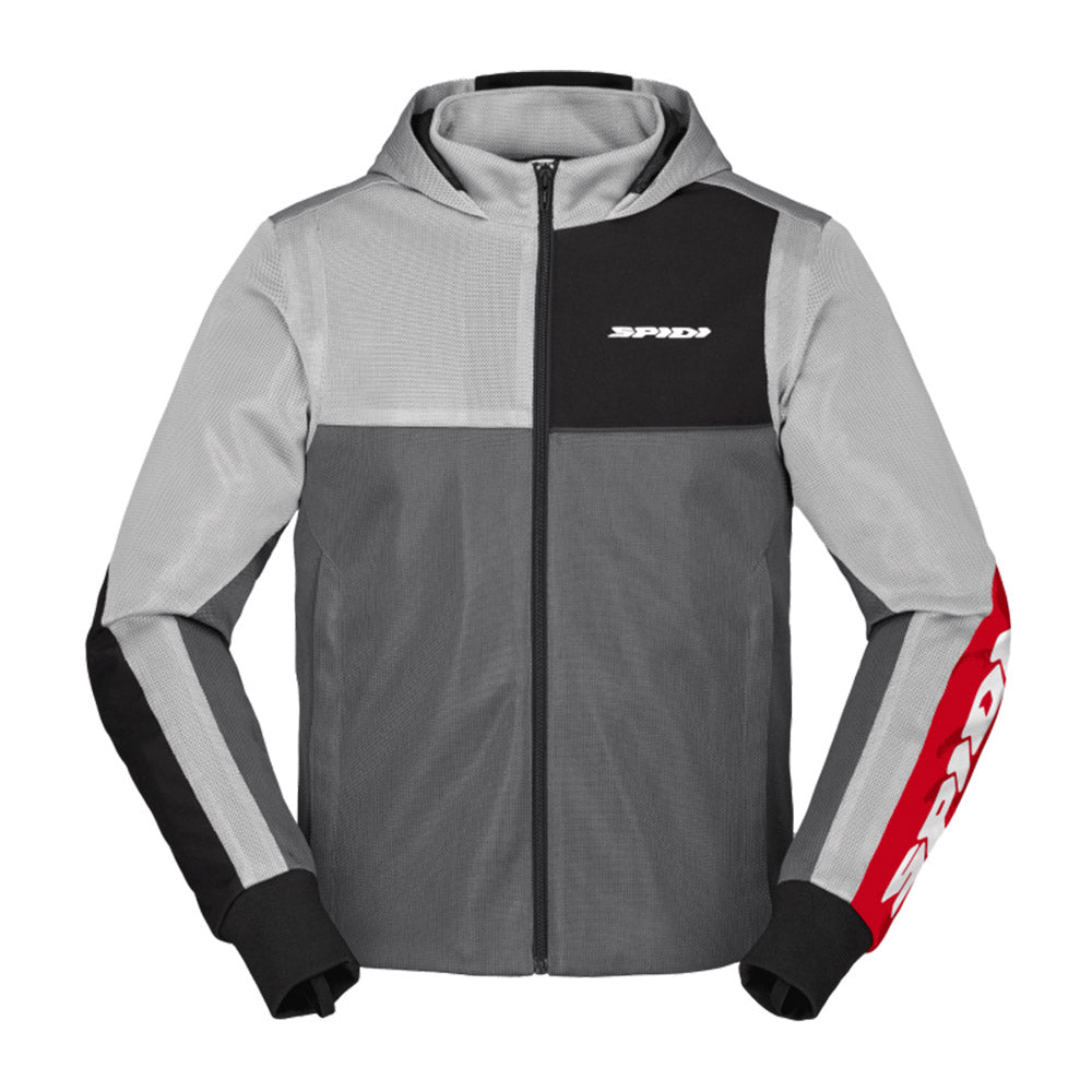 Spidi Hoodie Net Ultra-Breathable Riding Jacket (GreyRed)