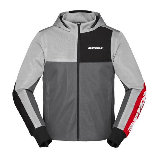 Spidi Hoodie Net Ultra-Breathable Riding Jacket (GreyRed)