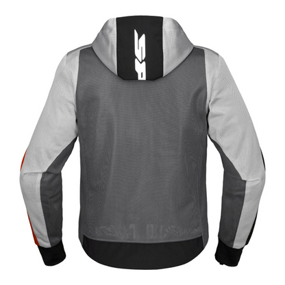 Spidi Hoodie Net Ultra-Breathable Riding Jacket (Grey/Red)