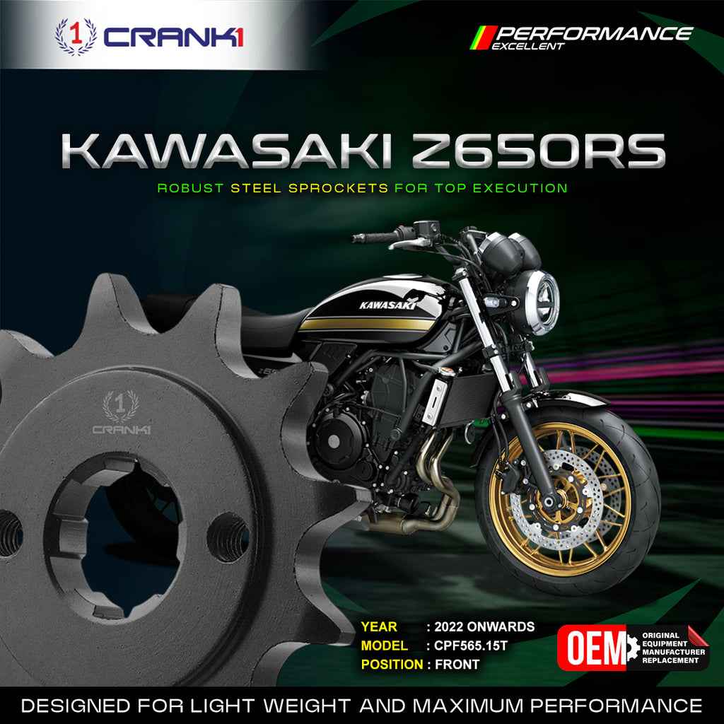 Sprocket For Kawasaki Z650RS (2022 Onwards) - Front - CPF565.15T - CRANK1