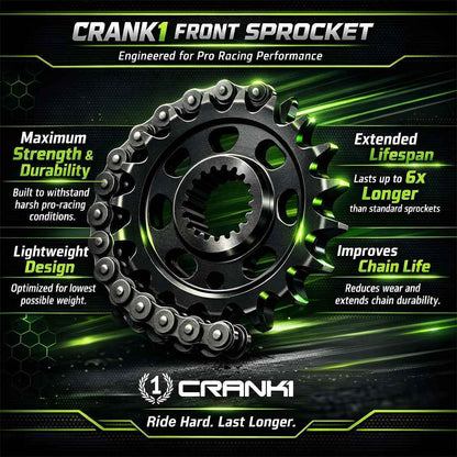 Sprocket For Kawasaki W800 Cafe (2019 Onwards) - Front - CPF565.15T - CRANK1
