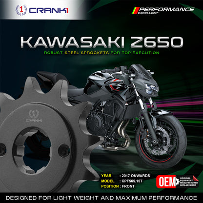 Sprocket For Kawasaki Z650 (2017 Onwards) - Front - CPF565.15T