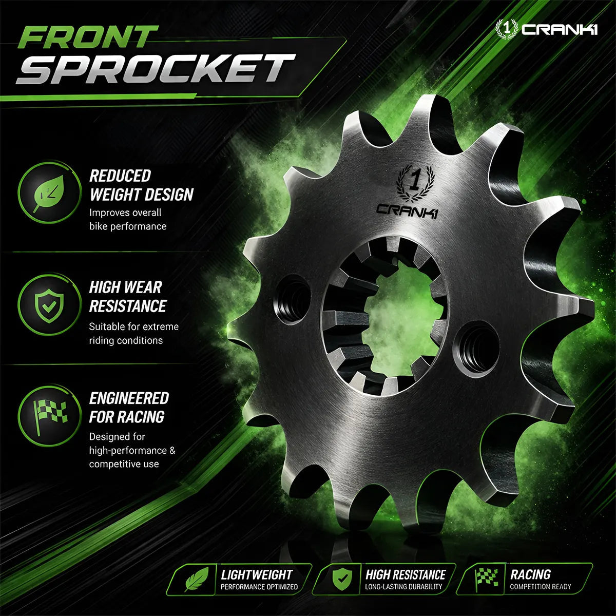 Sprocket For Kawasaki W800 Street (2019 Onwards) - Front - CPF565.15T - CRANK1