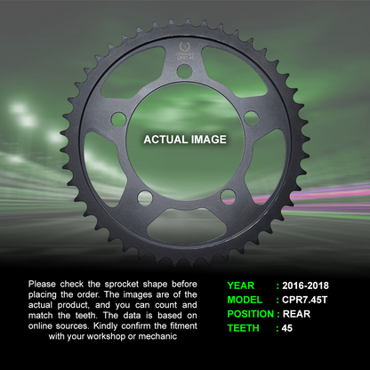 Sprocket For BMW S 1000 RR (2016-2018) - Rear - CPR7.45T - CRANK1