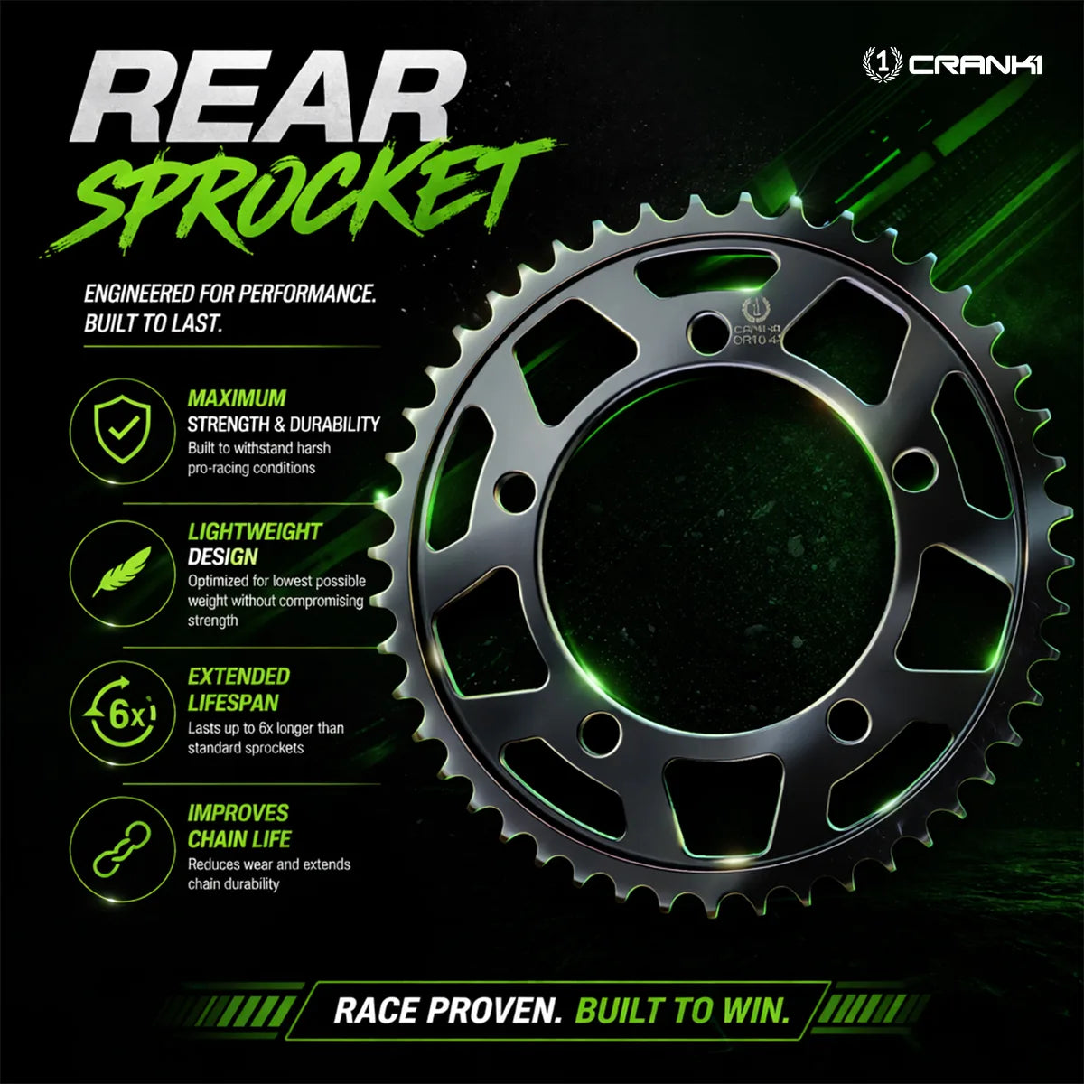 Sprocket For BMW S 1000 RR (2016-2018) - Rear - CPR7.45T - CRANK1