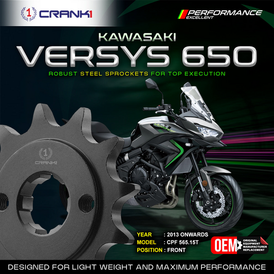 Sprocket For Kawasaki Versys 650 (2013 Onwards) - Front - CPF565.15T - CRANK1