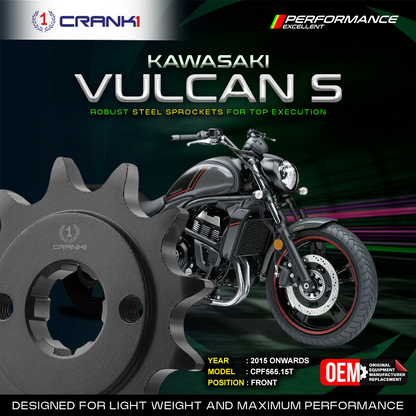 Sprocket For Kawasaki Vulcan S (2015 Onwards) - Front - CPF565.15T - CRANK1