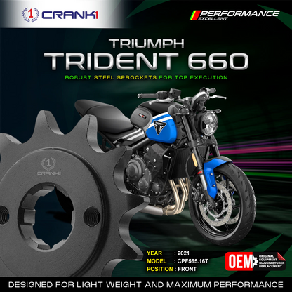 Sprocket For Triumph Trident 660 (2021) - Front - CPF565.16T - CRANK1