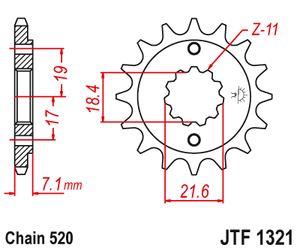 Sprockets Front (1321 - 13) - JT - JTF1321.13
