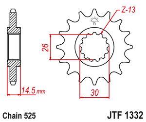 Sprockets Front (1332 - 15t) - JT - JTF1332.15