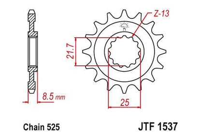 Sprockets Front (1537 - 17t) - JT - JTF1537.17