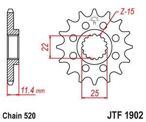 Sprockets Front (1902 - 16t) - JT - JTF1902.16 - Riders Junction