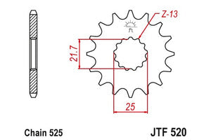 Sprockets Front (520 - 15t) - JT - JTF520.15 - Riders Junction