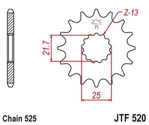Sprockets Front (520 - 16) - JT - JTF520.16