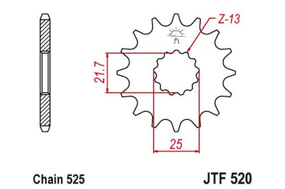 Sprockets Front (520 - 17) - JT - JTF520.17