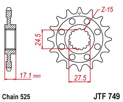 Sprockets Front (749 - 16t) - JT - JTF749.16