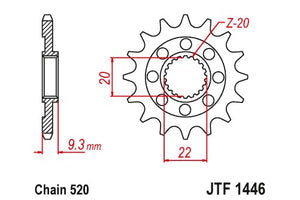Sprockets Front (Jtf1446-13t) - JT - JTF1446.13