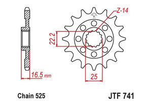 Sprockets Front (Jtr741 - 15t) - JT - JTF741.15 - Riders Junction
