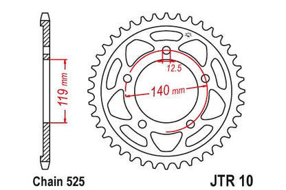 Sprockets Rear (10 - 44t) - JT - JTR10.44 - Riders Junction