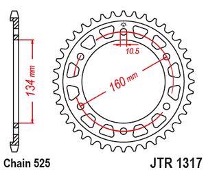 Sprockets Rear (1317 - 43t) - JT - JTR1317.43