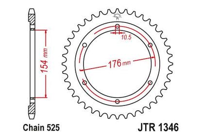Sprockets Rear (1346 - 44t) - JT - JTR1346.44
