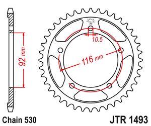 Sprockets Rear (1493 - 42t) - JT - JTR1493.42