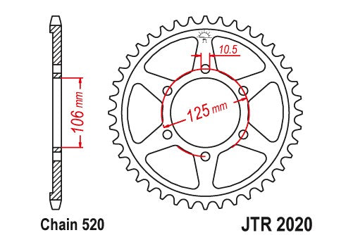 Sprockets Rear (2020 - 41t) - JT - JTR2020.41