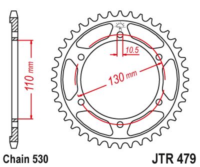 Sprockets Rear (479 - 43t) - JT - JTR479.43 - Riders Junction