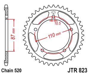 Sprockets Rear (823 - 46t) - JT - JTR823.46