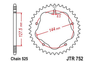 Sprockets Rear (Jtr752- 43t) - JT - JTR752.43 - Riders Junction