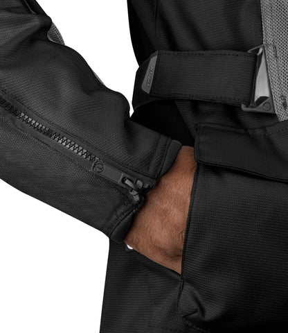 Stealth Air Pro Riding Jacket for 2 Wheelers - Black - RYNOX