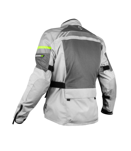 Stealth Air Pro Riding Jacket for 2 Wheelers - Light Grey - RYNOX