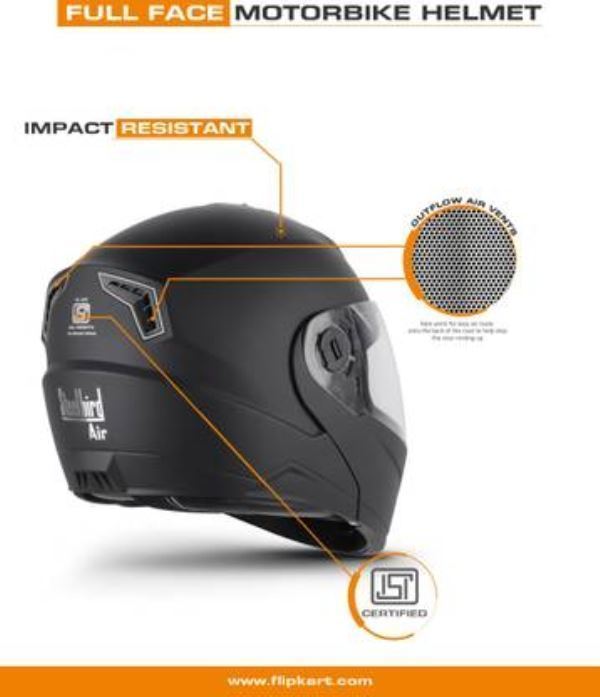 Steelbird Dashing Black Modular Helmet 580 MM (SBA7)