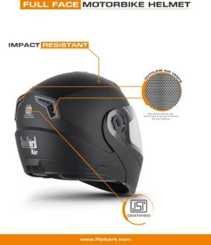 Steelbird Dashing Black Modular Helmet 580 MM (SBA7)