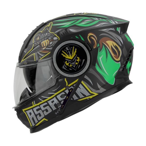 Steelbird SBH 40 Matt Black GREEN Helmet