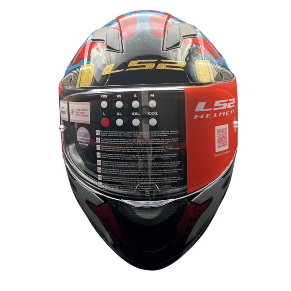 LS2 FF320 Stream Evo Ninja Red Blue D-ring Helmet - Riders Junction