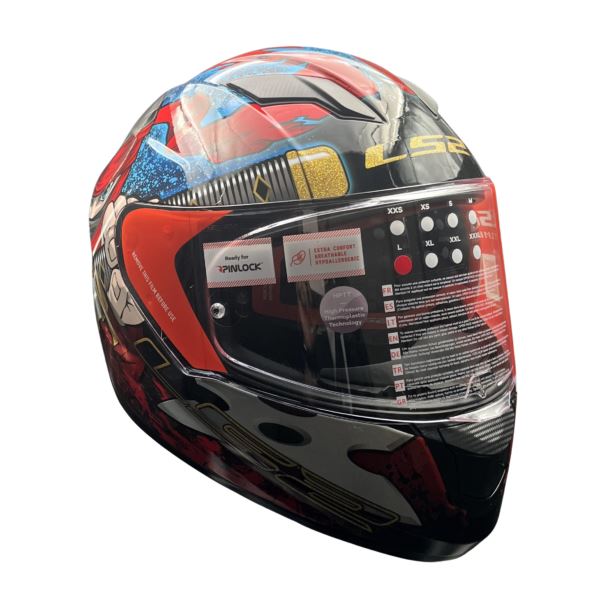 LS2 FF320 Stream Evo Ninja Red Blue D-ring Helmet - Riders Junction