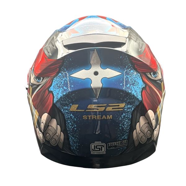LS2 FF320 Stream Evo Ninja Red Blue D-ring Helmet - Riders Junction