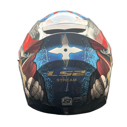 LS2 FF320 Stream Evo Ninja Red Blue D-ring Helmet - Riders Junction