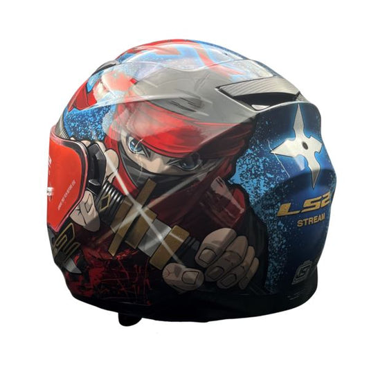 LS2 FF320 Stream Evo Ninja Red Blue D-ring Helmet - Riders Junction