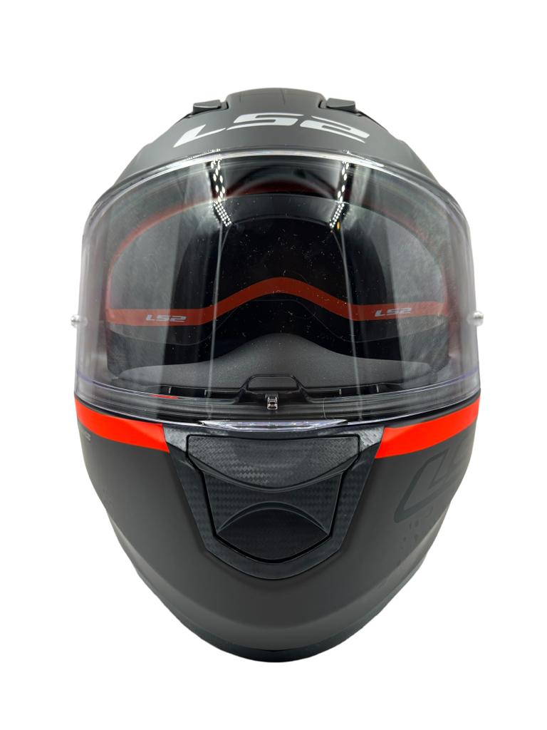 LS2 FF320 Stream Evo Viator  Matt Black 7c Red D-ring Helmet - Riders Junction