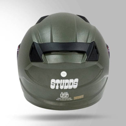 Studds Full Face Helmets - Raider Street Military Green