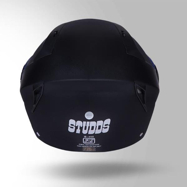 Studds HF Vogue Eco Black-Helmet