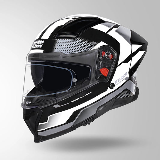 Studds-Helios D1 Asphalt Decor (Black  Grey)