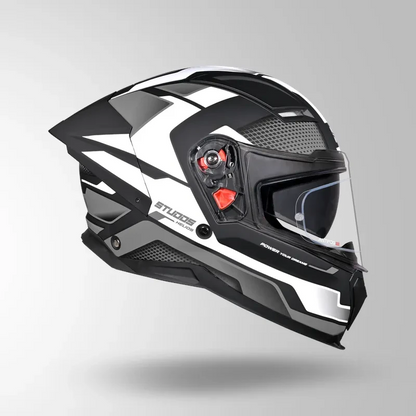 Studds-Helios D1 Asphalt Decor Helmet (MATT BLACK / Grey)
