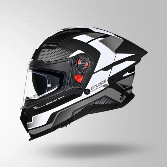 Studds-Helios D1 Asphalt Decor Helmet (MATT BLACK / Grey)
