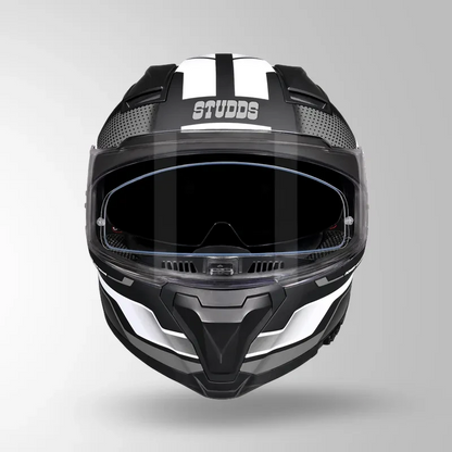 Studds-Helios D1 Asphalt Decor Helmet (MATT BLACK / Grey)
