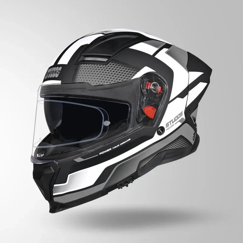 Studds-Helios D1 Asphalt Decor Helmet (MATT BLACK / Grey)