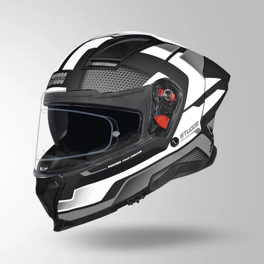 Studds-Helios D1 Asphalt Decor Helmet (MATT BLACK / Grey)