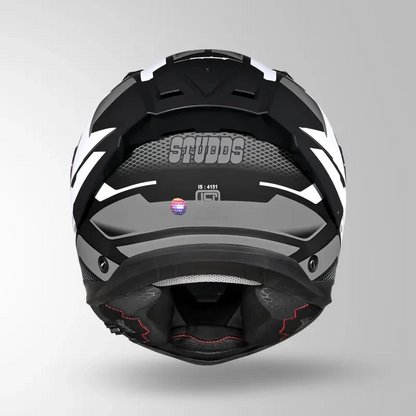 Studds-Helios D1 Asphalt Decor Helmet (MATT BLACK / Grey)